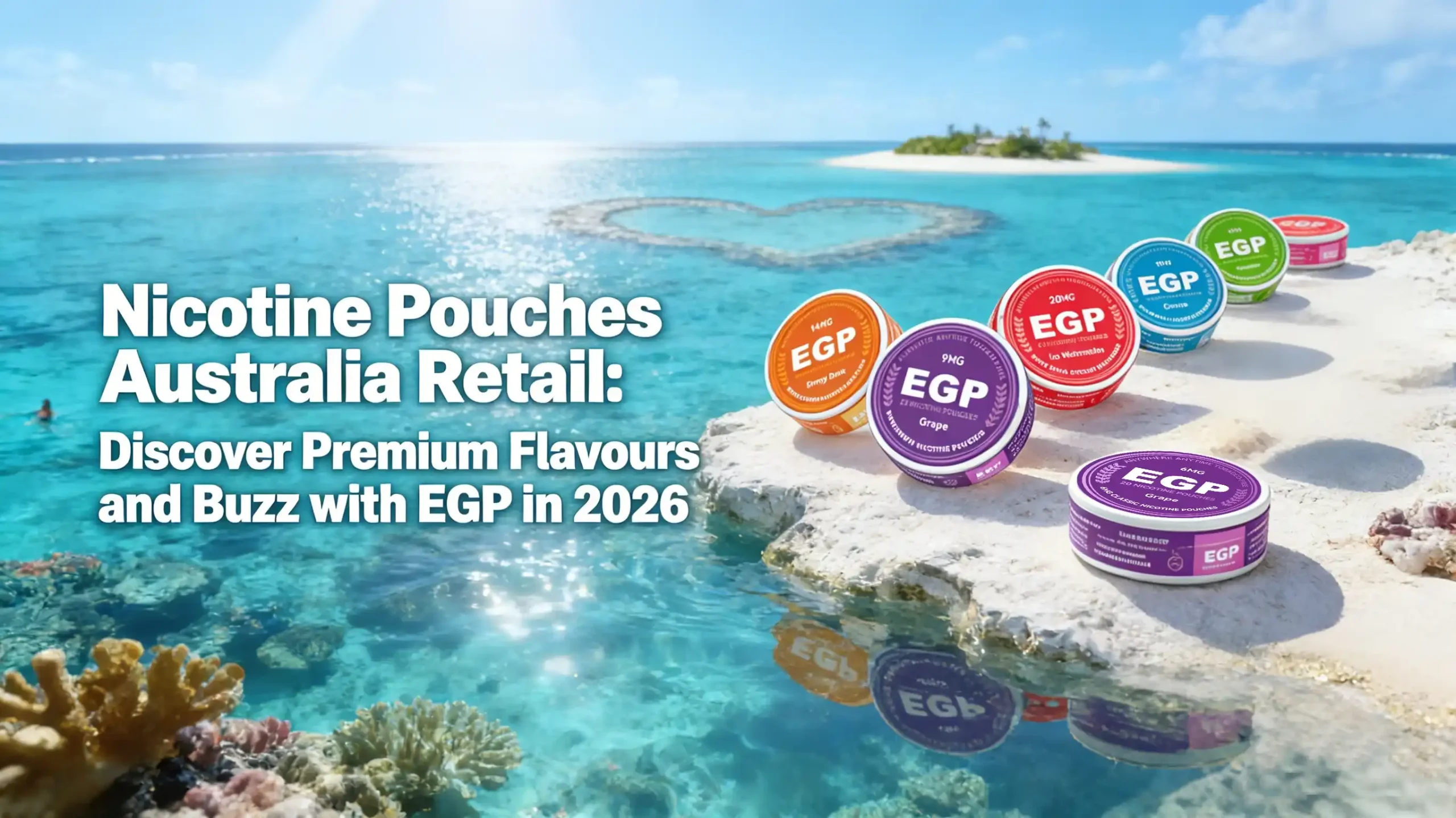 Advertisement for Nicopods Australia retail over a beach aerial